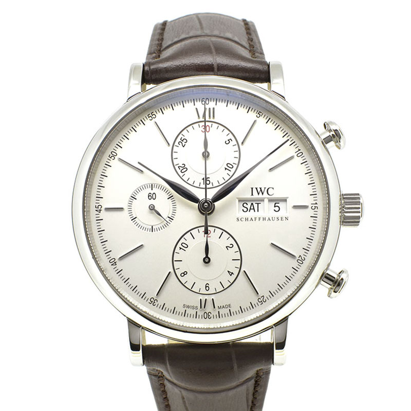 IWC　ポートフィノ クロノグラフ　IW391007　SS　シルバー　革　42mm　USED　中古