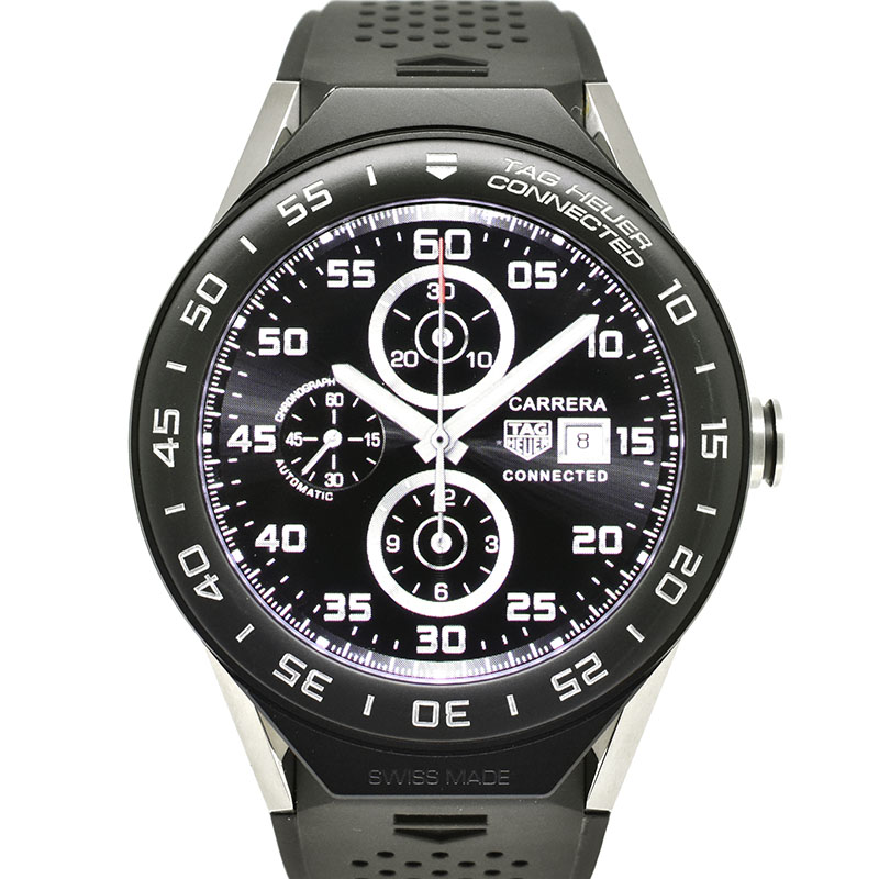 タグホイヤー　TAG HEUER　コネクテッド モジュラー45　SBF8A8001.11FT6076　45mm　チタン　ブラック　ラバーベルト　USED　中古