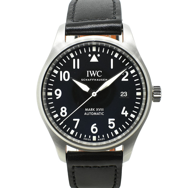 IWC　パイロットウォッチ　マーク18　IW327001　ブラック　革　40mm　USED　中古