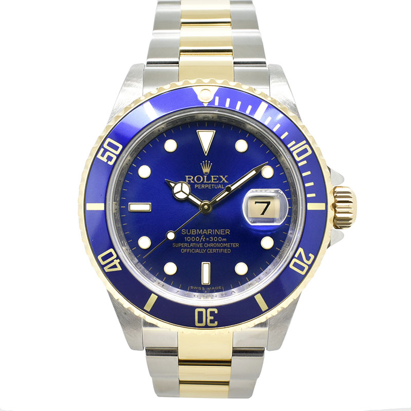 ロレックス　ROLEX　サブマリーナデイト　Ref.16613　ブルー　SS×YG　V番　40mm　USED　中古