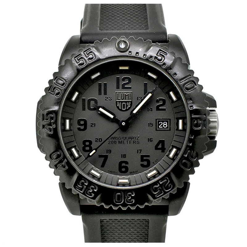 ルミノックス　LUMINOX　ネイビーシールズ ブラックアウト　3050/3950　ブラック　44mm　クォーツ　USED　中古