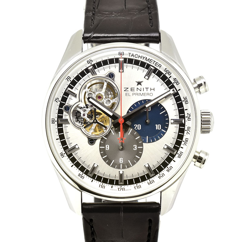 ゼニス　ZENITH　クロノマスター オープン 1969 エルプリメロ　03.2040.4061/69.C496　シルバー　革　42mm　USED　中古