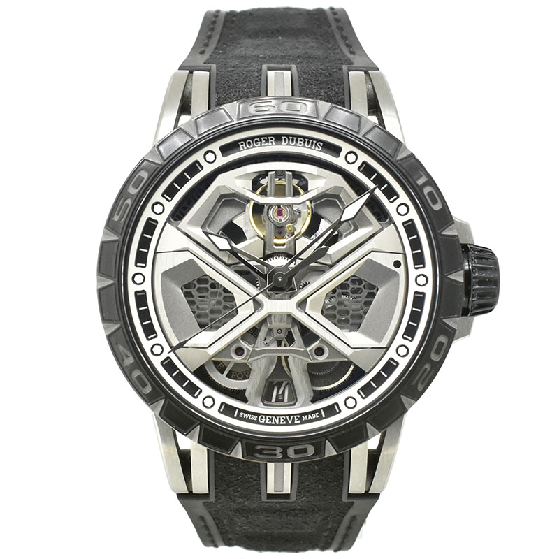 ロジェ・デュブイ　ROGER DUBUIS　エクスカリバー ウラカン ジャパンリミテッド　DBEX0803　チタン　45mm　日本88本限定　USED　中古