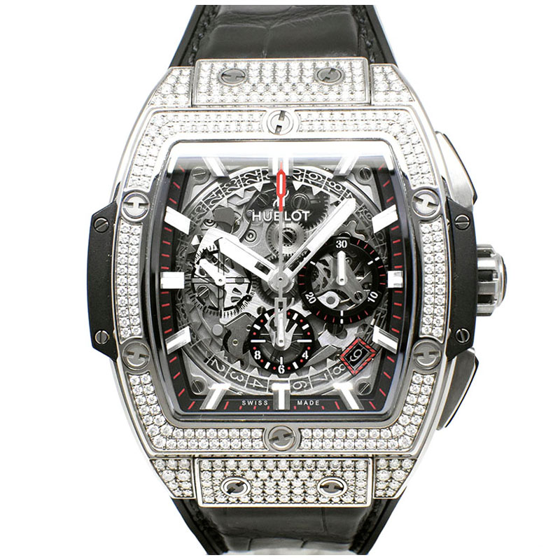 ウブロ　HUBLOT　スピリット オブ ビッグバン チタニウム パヴェ  641.NX.0173.LR.1704　42mm　USED　中古