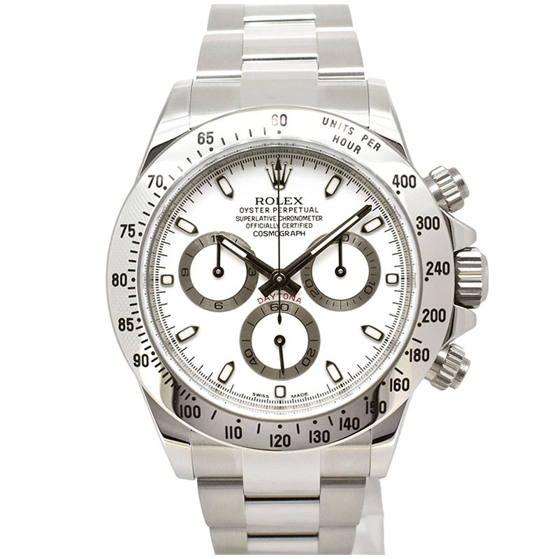 ロレックス　ROLEX　デイトナ　Ref.116520　SS　ホワイト　ランダム番　最終鏡面バックル　USED　中古