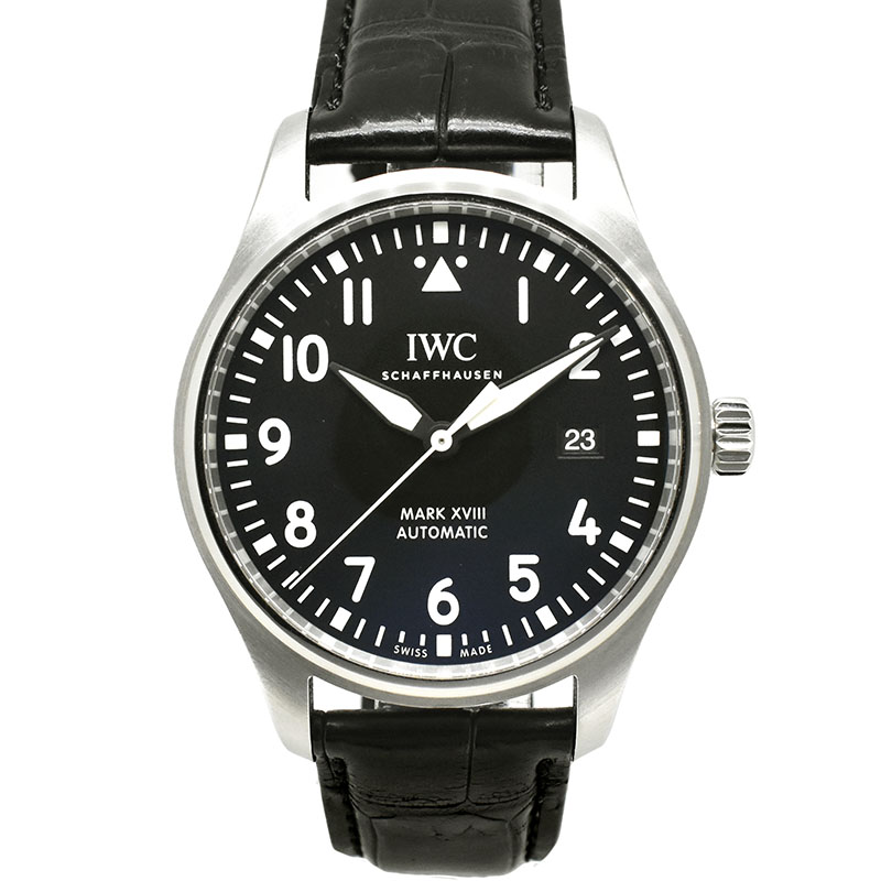 IWC　パイロットウォッチ　マーク18　IW327001　ブラック　革　40mm　USED　中古