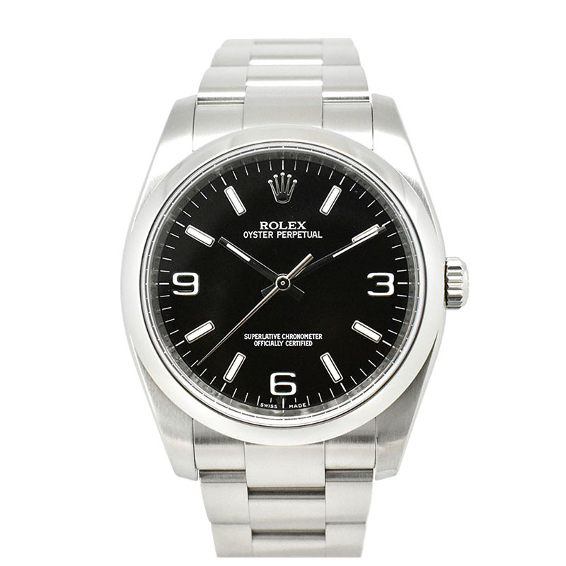 ロレックス　ROLEX　オイスターパーペチュアル　116000　ブラック369　36mm　SS　日本限定　M番　USED　中古