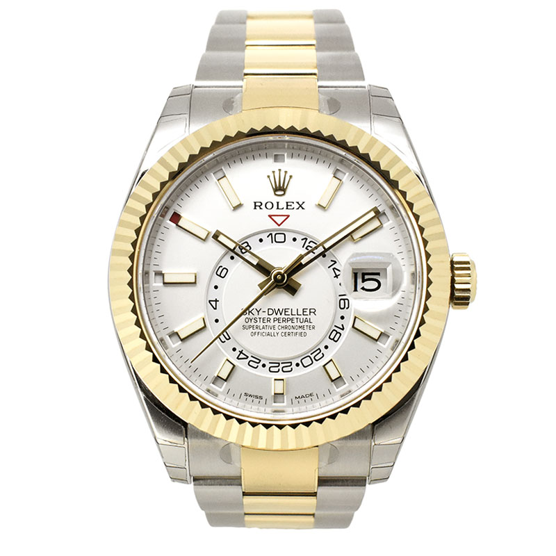 ロレックス　ROLEX　スカイドゥエラー　326933　SS×YG　ホワイト　42mm　未使用品
