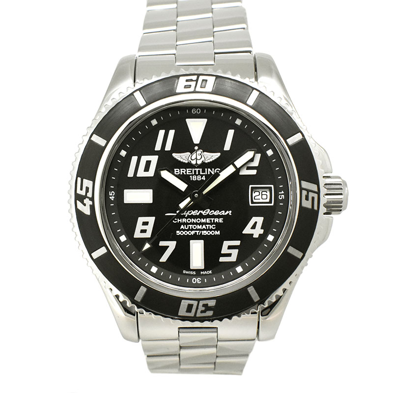 ブライトリング　BREITLING　エアロマリン スーパーオーシャン42  A187B28PRS　アビスブラック　42mm　SS　USED　中古