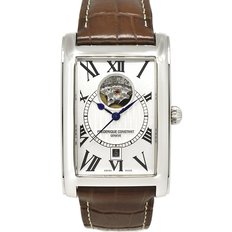 フレデリック・コンスタント　FREDERIQUE CONSTANT　カレ　ハートビート　FC-315MS4C26　革ベルト　39×31mm　USED　中古