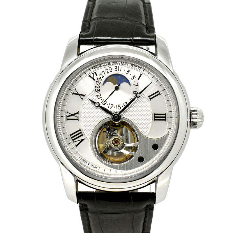フレデリック・コンスタント　FREDERIQUE CONSTANT　ハートビート マニュファクチュール ムーンフェイズ デイト オートマチック　FC-935MC4H6　SS　シルバー　42mm　世界1888本限定　USED　中古