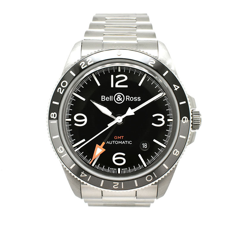 ベル＆ロス　BELL＆ROSS　ヴィンテージ BRV2-93 GMT 24H　BRV293-BL-ST/SST　41mm　USED　中古