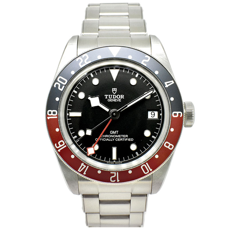 チューダー(チュードル)　TUDOR　ヘリテージ ブラックベイ GMT 青赤ベゼル　79830RB　41mm　ブラック　USED　中古