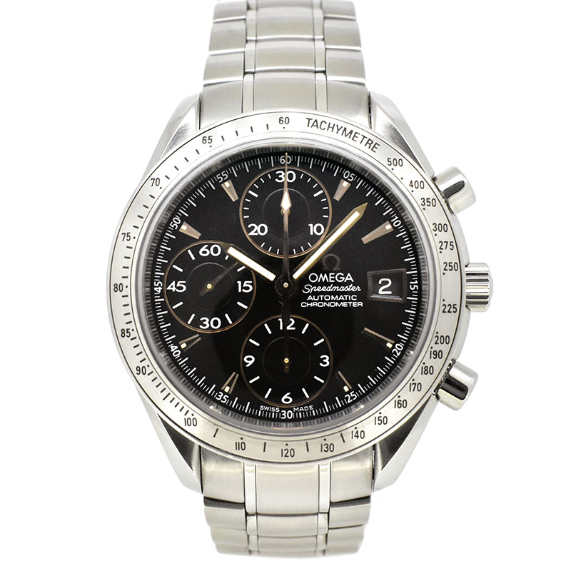 オメガ　OMEGA　スピードマスターデイト　3211.50　日本2000本限定　ブラック　SS　自動巻　USED　中古