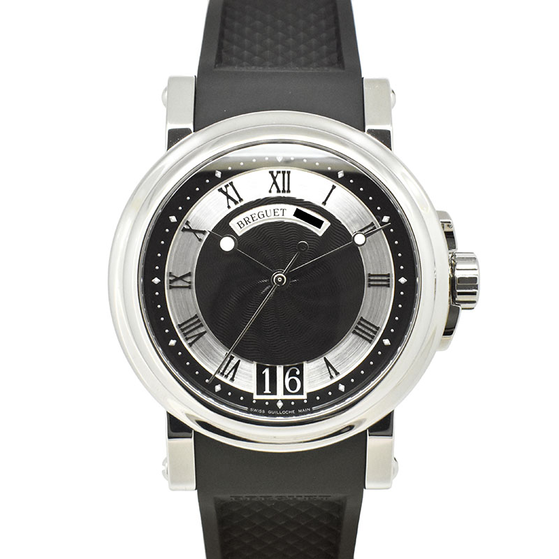ブレゲ　BREGUET　マリーン2 ラージデイト　5817ST/92/5V8　SS　ブラック　39mm　ラバー　USED　中古