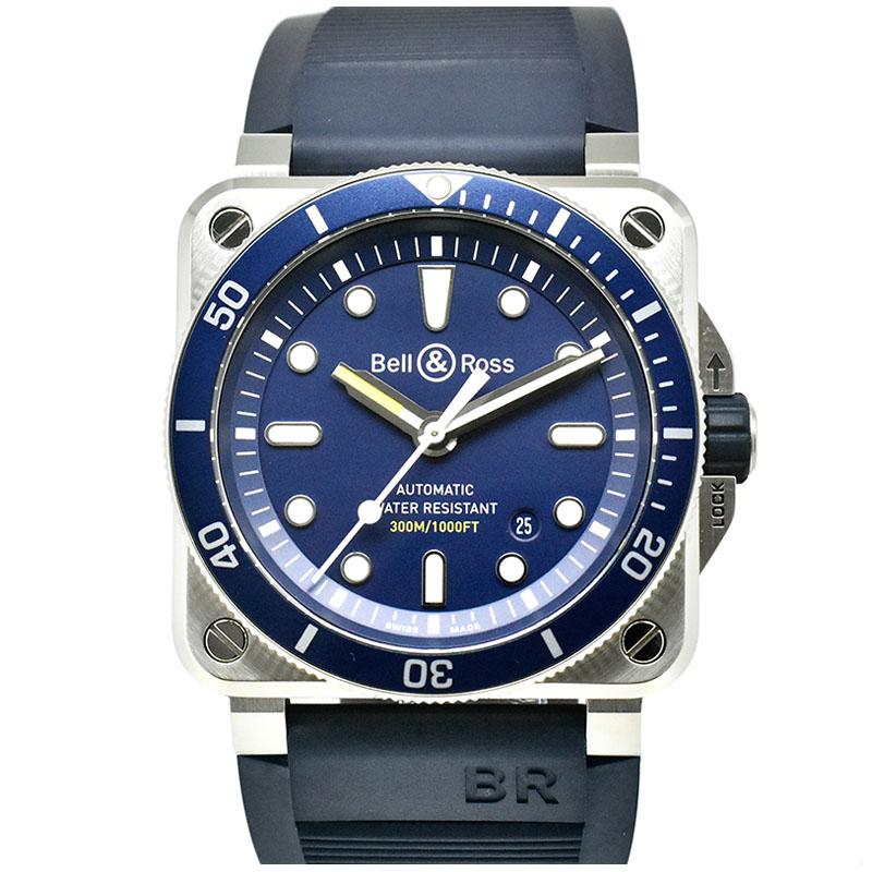 ベル＆ロス　BELL＆ROSS　BR0392-D-BU-ST/SRB　BR03-92　ダイバーブルー　42mm　USED　中古
