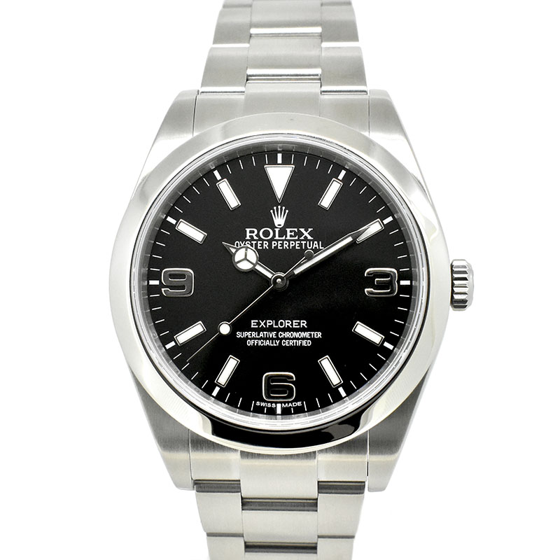 ロレックス　ROLEX　エクスプローラー1　Ref.214270　SS　39mm　メンズ　ブラック　ブラックアウト　ランダム番　USED　中古