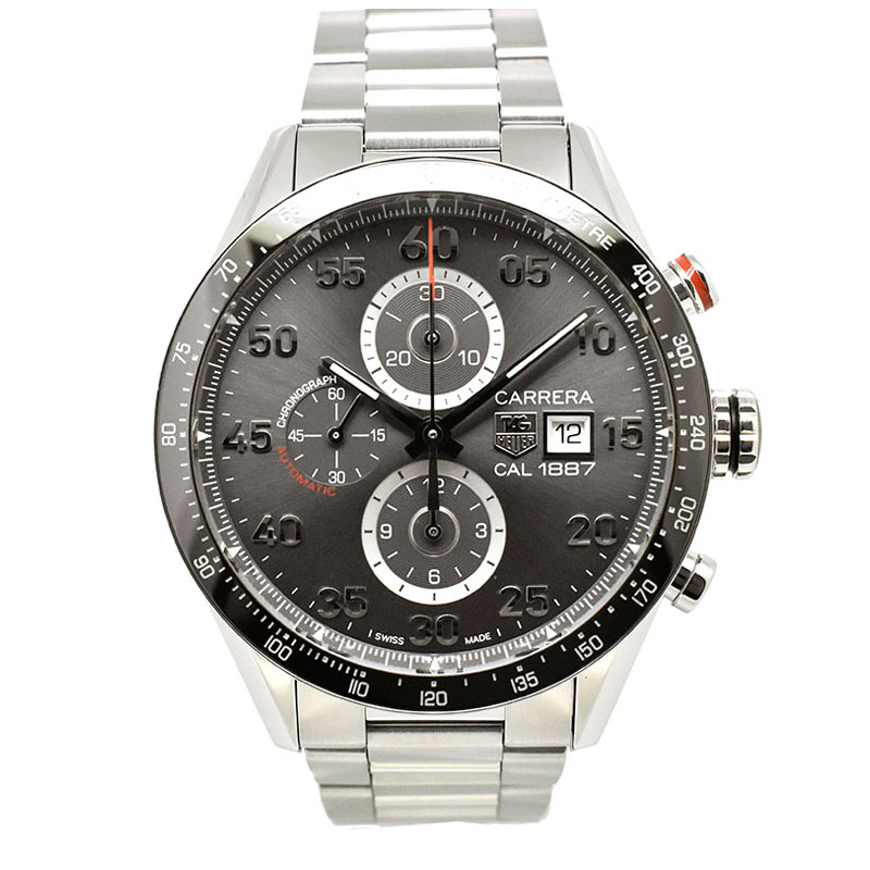 タグホイヤー　TAG HEUER　カレラタキメータークロノグラフ　キャリバー1887　CAR2A11.BA0799　アンスラサイト　SS　43mm　USED　中古