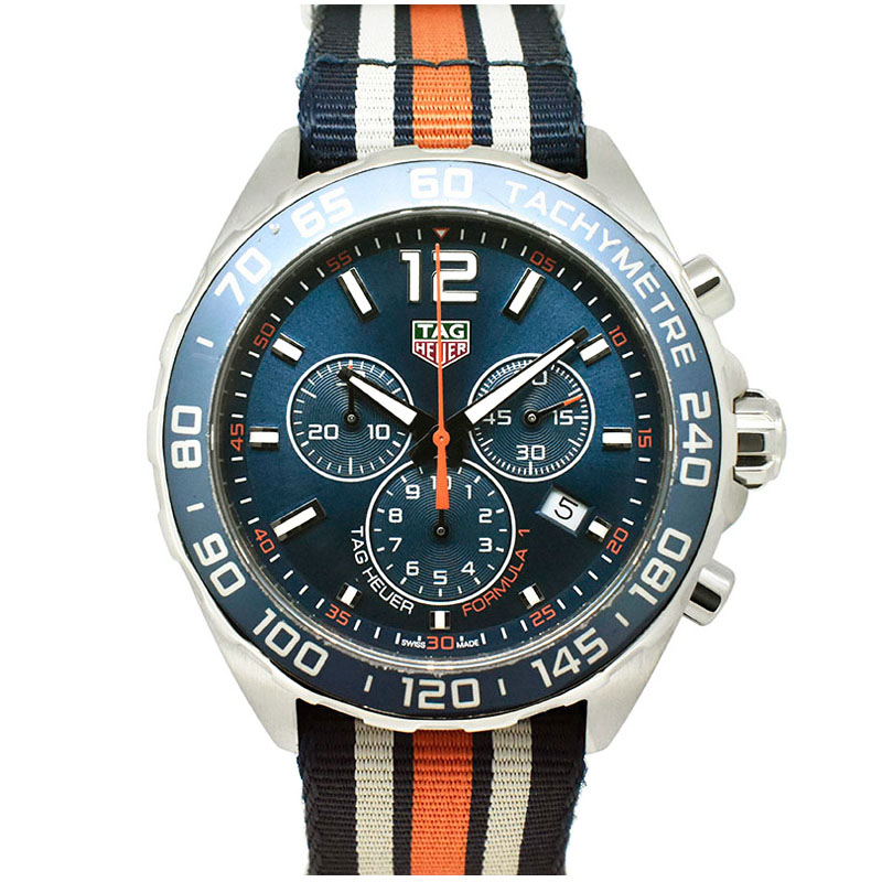 タグホイヤー　TAG HEUER　フォーミュラ1 クロノグラフ　CAZ1014.FC8196　クォーツ　ブルー　43mm　USED　中古