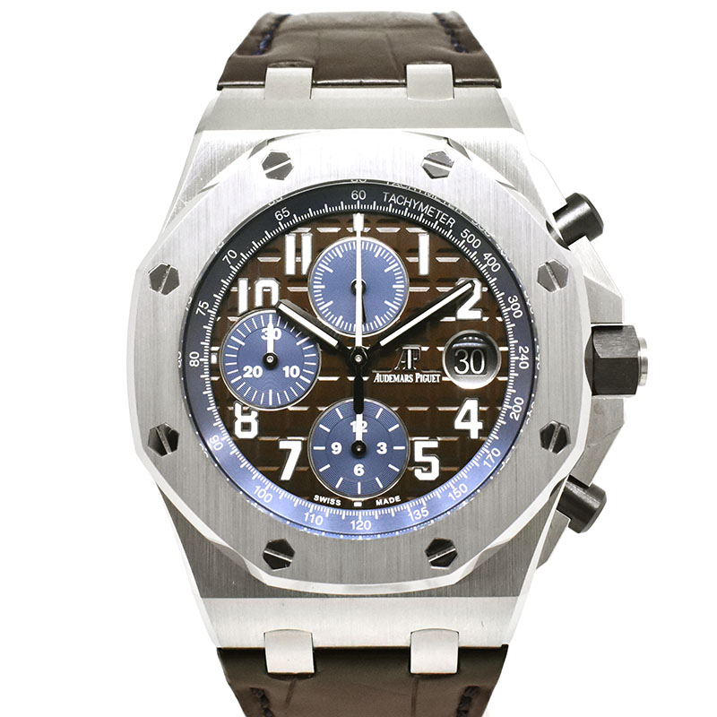 オーデマ ピゲ Audemars Piguet ロイヤルオーク オフショアクロノグラフ st Oo A099cr 01 42mm ブラウン ブルー Used 中古 オーデマ ピゲ Audemars Piguet ロイヤルオーク オフショアクロノグラフ st Oo A099cr 01 42mm ブラウン ブルー Used 中古