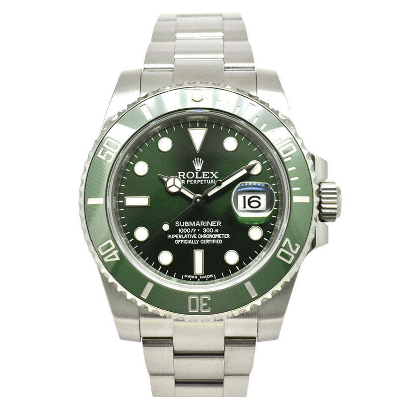 ロレックス　ROLEX　サブマリーナデイト グリーン　116610LV　ランダム番　40mm　USED　中古