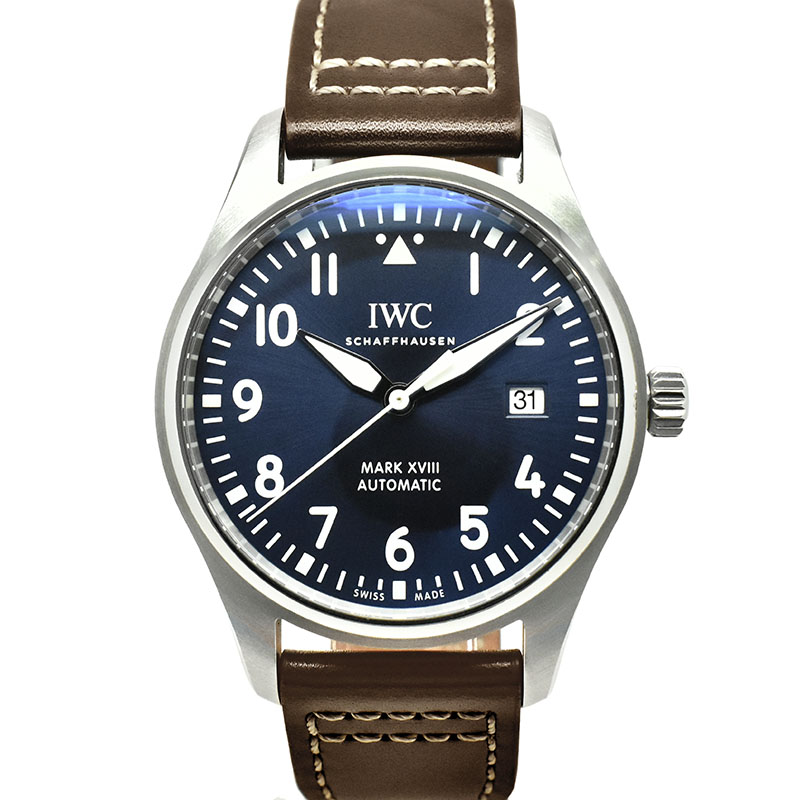 IWC　パイロットウォッチ マーク18 プティ・プランス　IW327010　ブルー　40mm　USED　中古