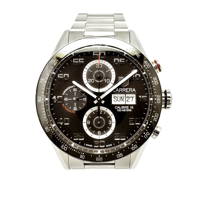 タグホイヤー　TAG HEUER　カレラ タキメータークロノ デイデイト　CV2A1S.BA0799　ブラウン　43mm　USED　中古
