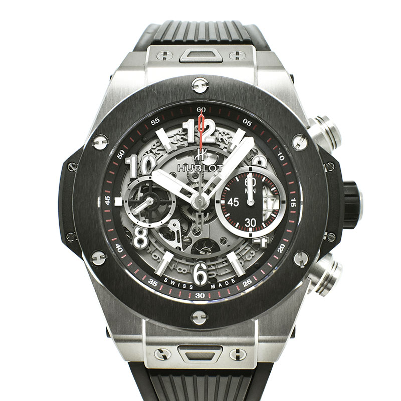 ウブロ　HUBLOT　ビッグバン ウニコ チタニウム セラミック　411.NM.1170.RX　45mm　USED　中古