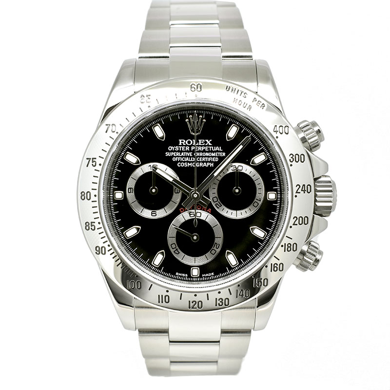 ロレックス　ROLEX　デイトナ　Ref.116520　SS　ブラック　ランダム番　鏡面バックル　USED　中古