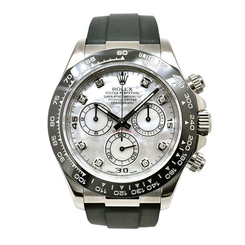 ロレックス　ROLEX　デイトナ　116519LN NG　オイスターフレックス　8Pダイヤ　ホワイトシェル　USED　中古