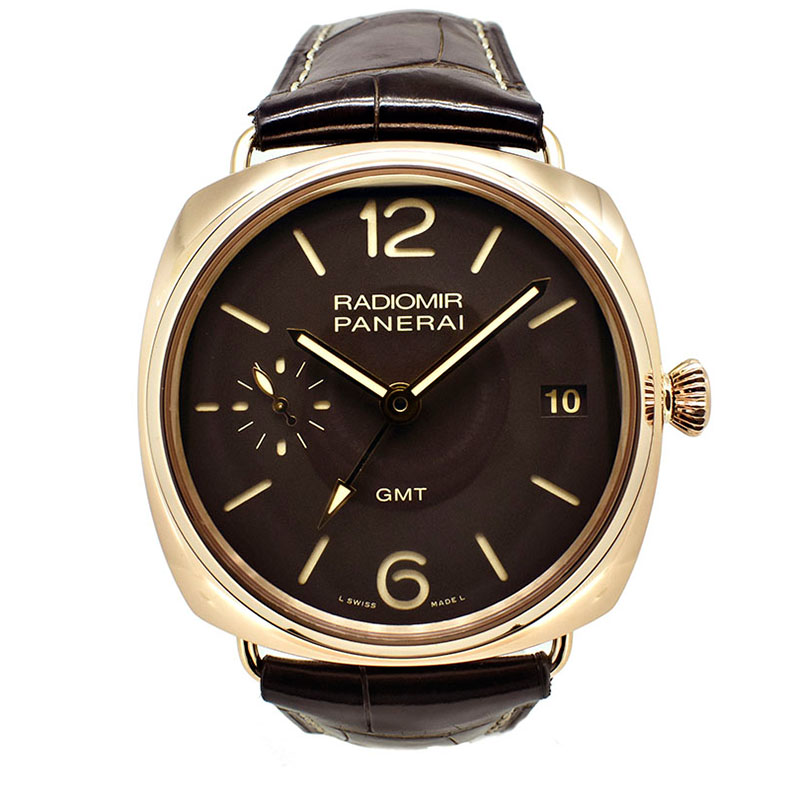 パネライ　PANERAI　ラジオミール 1940 3デイズ GMT オロロッソ　PAM00421　18KRG　47mm　手巻き　革ベルト　O番　USED　中古