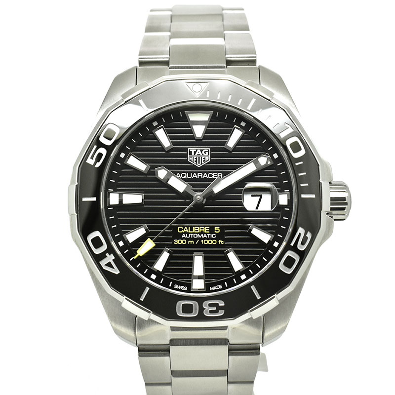 タグホイヤー　TAG HEUER　アクアレーサー　キャリバー5　WAY201A.BA0927　43mm　ブラック　USED　中古