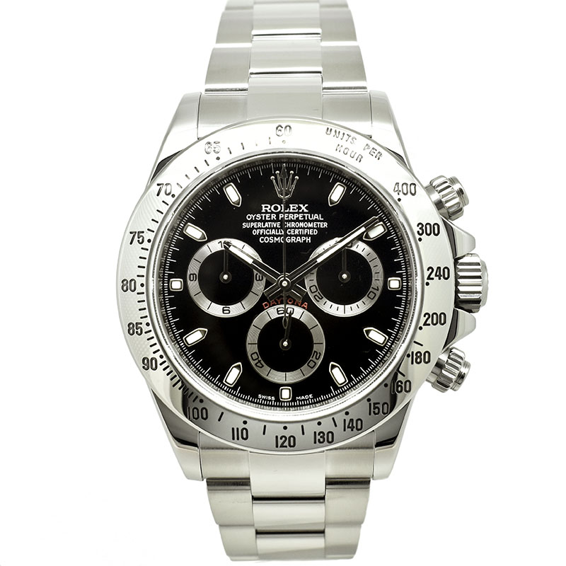 ロレックス　ROLEX　デイトナ　Ref.116520　SS　ブラック　ランダム番　鏡面バックル　USED　中古