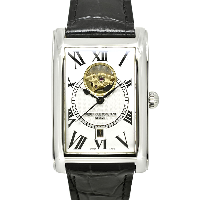 フレデリック・コンスタント　FREDERIQUE CONSTANT　カレ　ハートビート　FC-315MS4C26　革ベルト　39×31mm　USED　中古