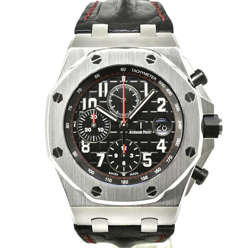 オーデマ・ピゲ　AUDEMARS PIGUET　ロイヤルオーク オフショア クロノグラフ　26470ST.OO.A101CR.01　革ベルト　ブラック　42mm　USED　中古