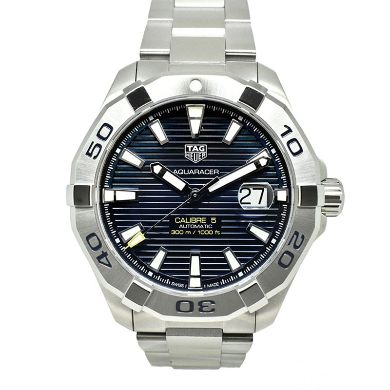 タグホイヤー　TAG HEUER　アクアレーサー キャリバー5　WAY2012.BA0927　43mm　ブルー　USED　中古