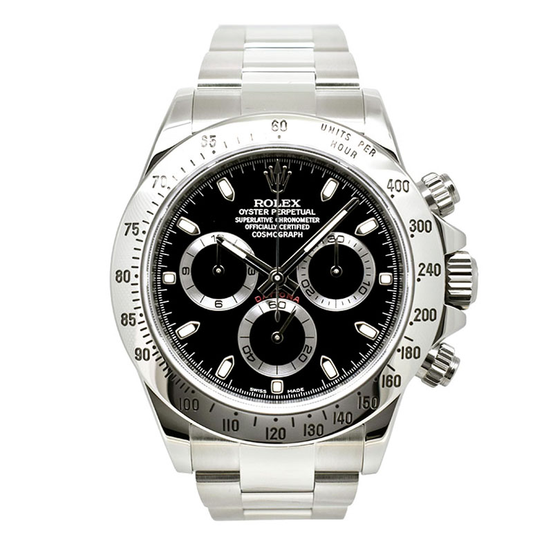 ロレックス　ROLEX　デイトナ　Ref.116520　SS　ブラック　ランダム番　鏡面バックル　USED　中古
