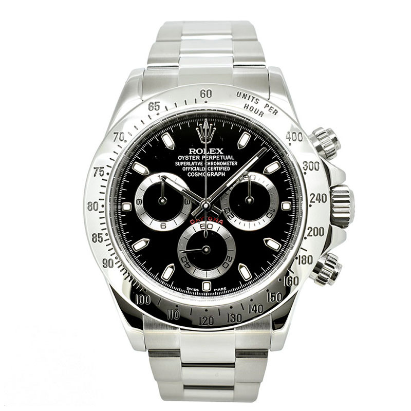 ロレックス　ROLEX　デイトナ　Ref.116520　SS　ブラック　ランダム番　鏡面バックル　USED　中古