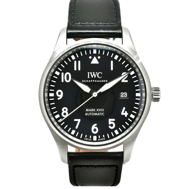 IWC　パイロットウォッチ　マーク18　IW327001　ブラック　革　40mm　USED　中古