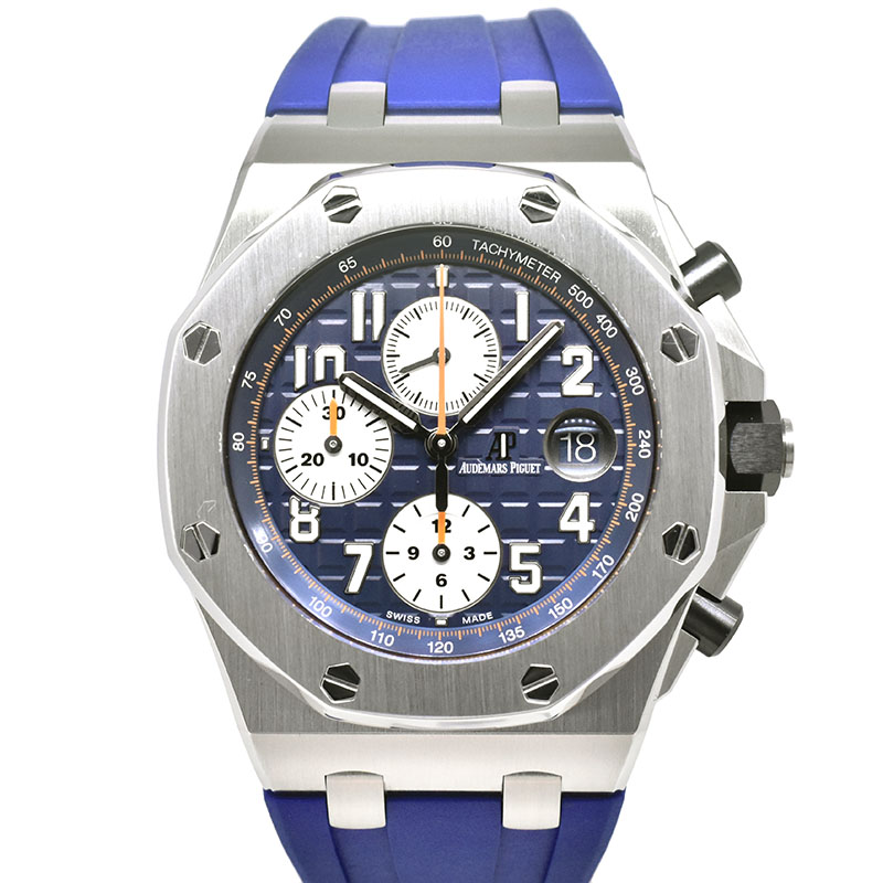 オーデマ・ピゲ　AUDEMARS PIGUET　ロイヤルオーク オフショア クロノグラフ　26470ST.OO.A027CA.01　ブレス付き　ブルー/シルバー　42mm　USED　中古