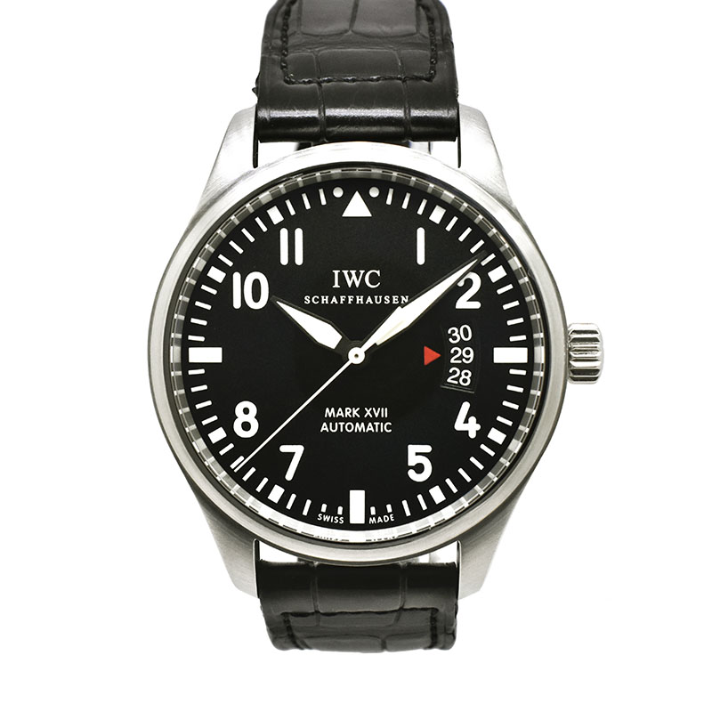 IWC　マーク17　IW326501　ブラック　SS　41mm　革　USED　中古