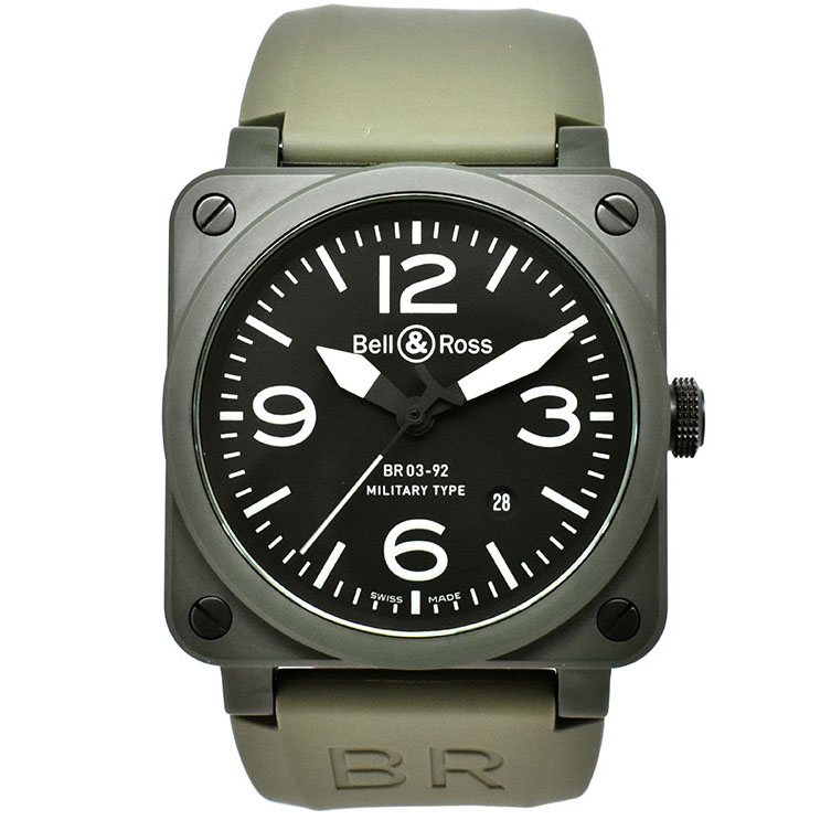 ベル＆ロス　BELL＆ROSS　BR03-92 ミリタリー セラミック　BR03-92MILITARY CERAMIC-R　42mm　自動巻　USED　中古