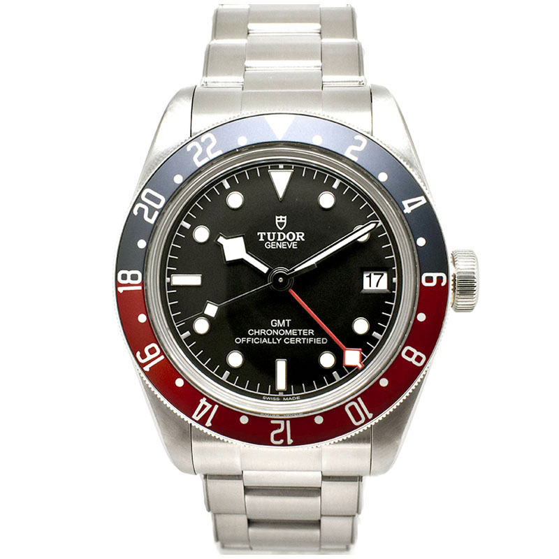 チューダー(チュードル)　TUDOR　ヘリテージ ブラックベイ GMT 青赤ベゼル　79830RB　41mm　ブラック　USED　中古