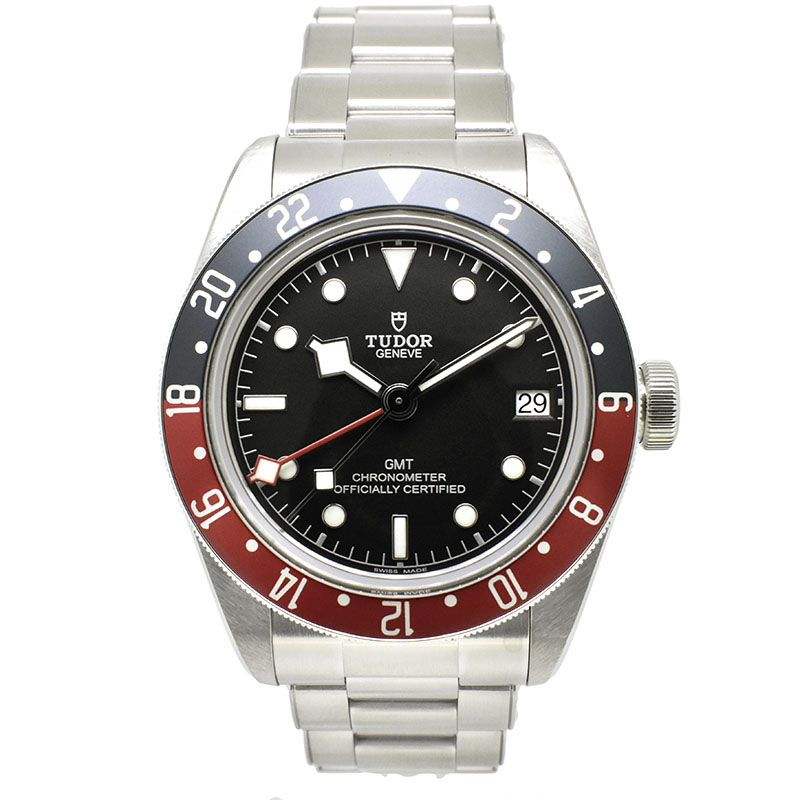 チューダー(チュードル)　TUDOR　ヘリテージ ブラックベイ GMT 青赤ベゼル　79830RB　41mm　ブラック　USED　中古