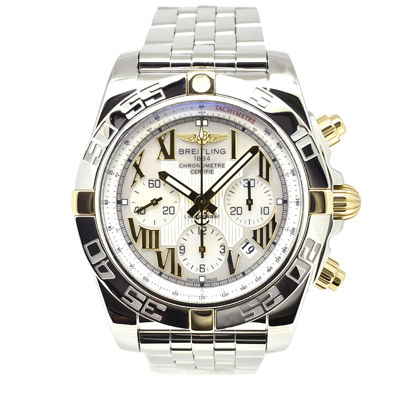 ブライトリング　BREITLING　クロノマット44　IB0110　ホワイトシェルローマ　44mm　USED　中古