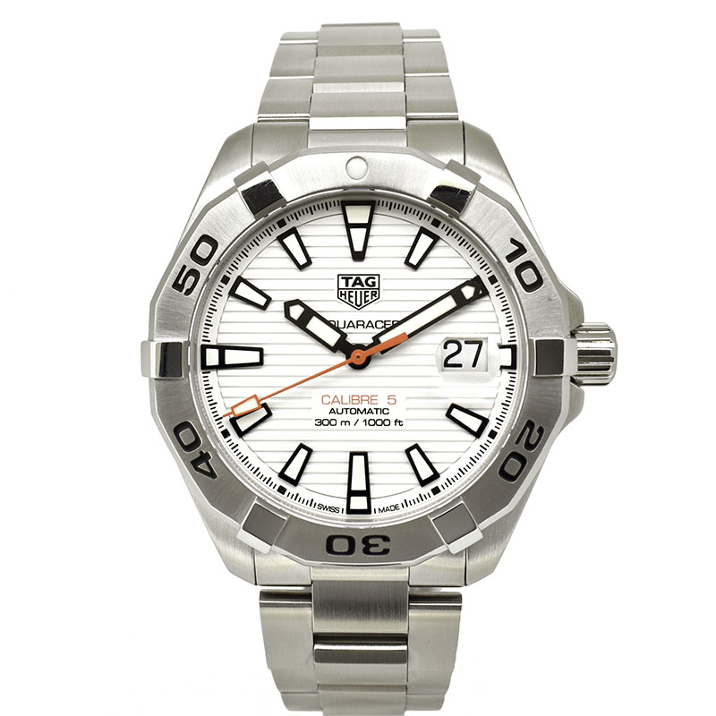 タグホイヤー　TAG HEUER　アクアレーサー キャリバー5　WBD2111.BA0928　自動巻き　41mm　ホワイト　USED　中古