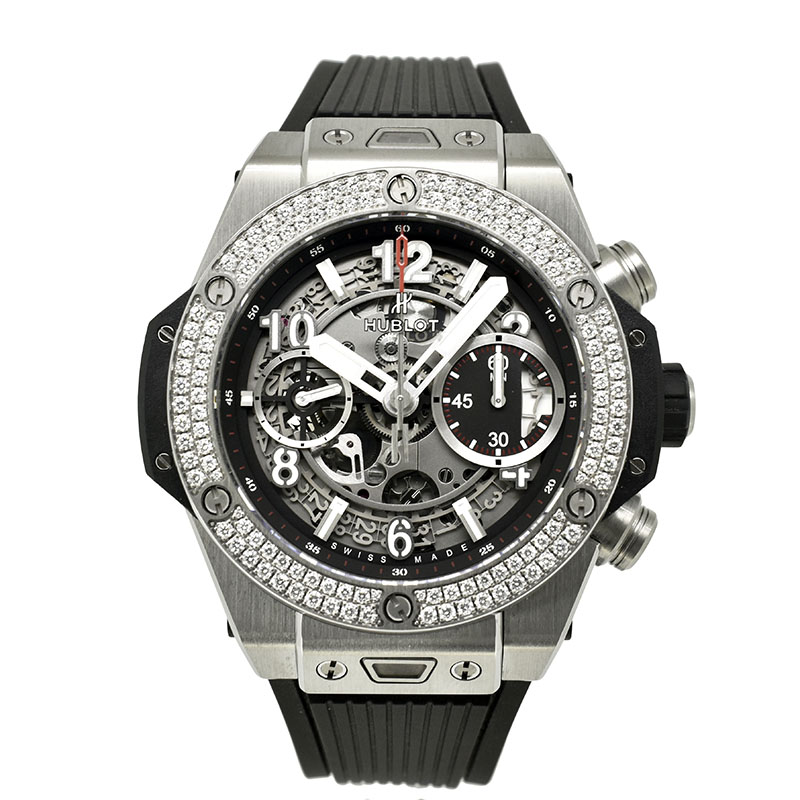 ウブロ　HUBLOT　ビッグバン ウニコ チタニウム ダイヤモンド　441.NX.1170.RX.1104　42mm　USED　中古
