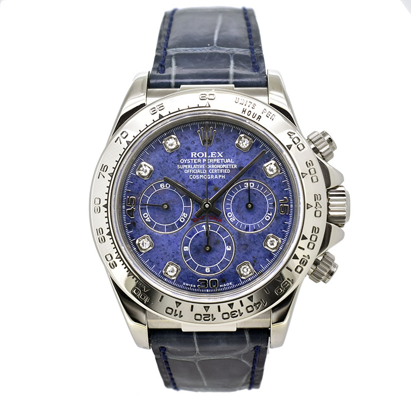 ロレックス　ROLEX　デイトナ　Ref.16519G　ソーダライト　18KWG　8Pダイヤ　A番　40mm　USED　中古
