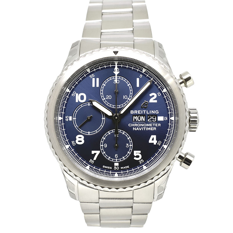 ブライトリング　BREITLING　ナビタイマー8 クロノグラフ43　A118C-1PSS　43mm　ブルー　未使用品