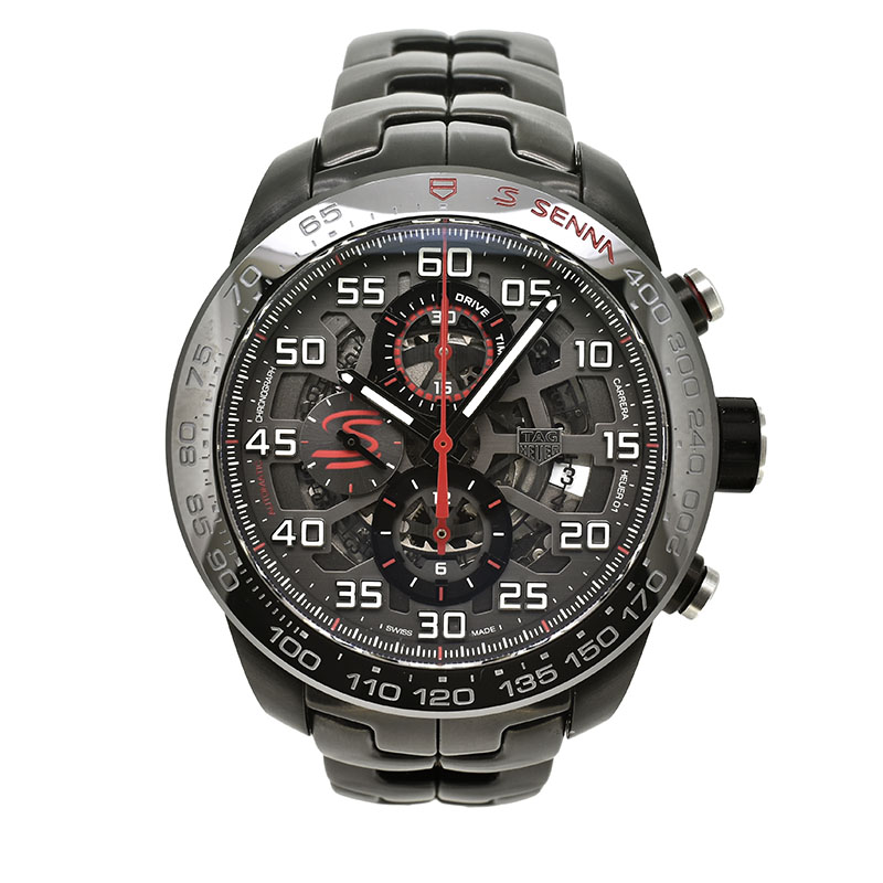 タグホイヤー　TAG HEUER　カレラ キャリバーホイヤー01 アイルトン・セナ　CAR2A1L.BA0688　SS　45mm　USED　中古